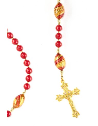 Swarovski Red Coral Rosary