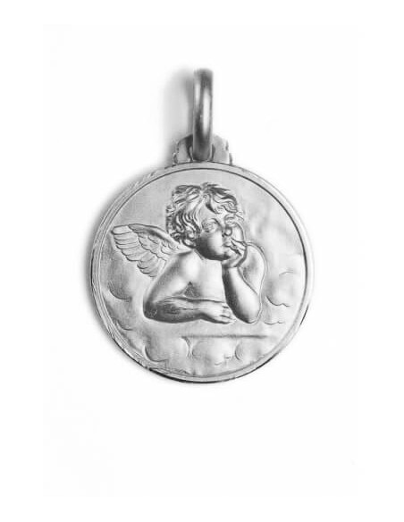 Sterling Silver Guardian Angel Medal Sterling Silver Guardian Angel Medal
