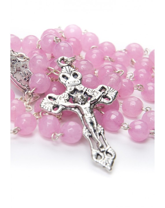 Faceted Rhodonite Pink Rosary