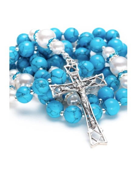 Turquoise,  Pearls, Sterling Silver 925 - big  | Vatican Gift