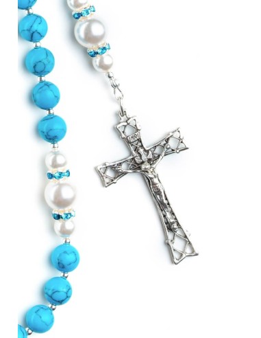 Turquoise,  Pearls, Sterling Silver 925 - big  | Vatican Gift