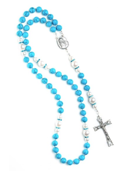 Turquoise,  Pearls, Sterling Silver 925 - big  | Vatican Gift