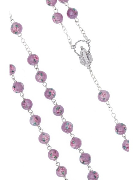 Sweet Violet Murano Glass Rosary - Baroque Crucifix  | Vatican Gift Sweet Violet Murano Glass Rosary - Baroque Crucifix  | Vatican Gift