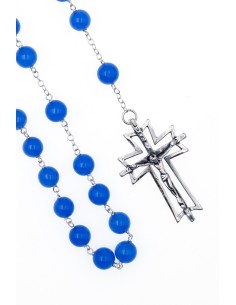 Agate Blue Agate Rosary, Sterling Silver  | Vatican Gift 2
