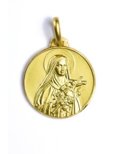 Gold Plated St. Therese of Lisieux Medal