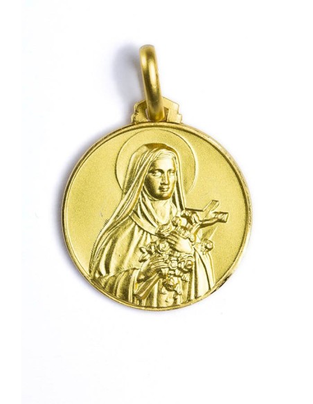 St. Therese of Lisieux gold plated medal St. Therese of Lisieux gold plated medal
