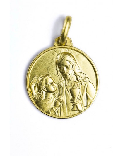 The Holy Communion gold plated medal