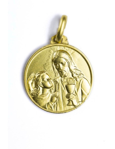 The Holy Communion gold plated medal