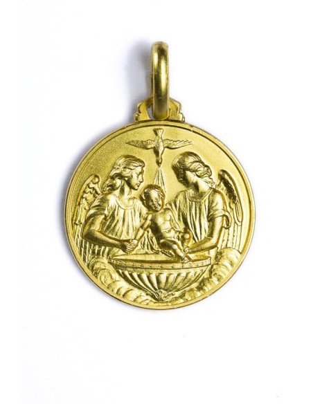 Gold Plated Baptism Medal