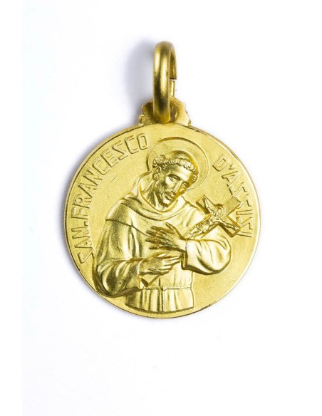 St. Francis from Assisi gold plated medal St. Francis from Assisi gold plated medal