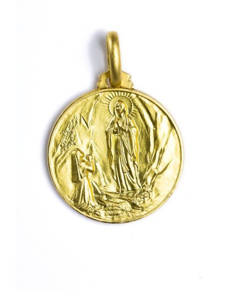 Our Lady of Lourdes gold plated medal Our Lady of Lourdes gold plated medal