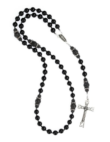 Black Trinity Zircons Rosary  | Vatican Gift