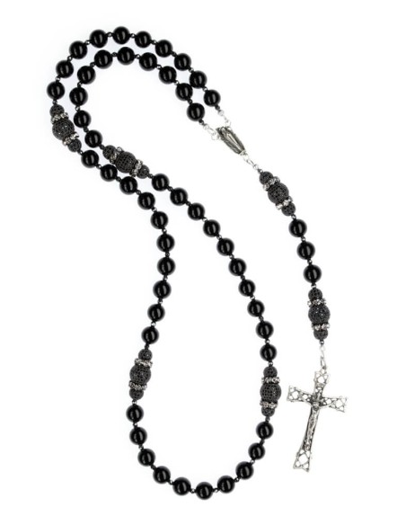 Black Trinity Zircons Rosary  | Vatican Gift Black Trinity Zircons Rosary  | Vatican Gift