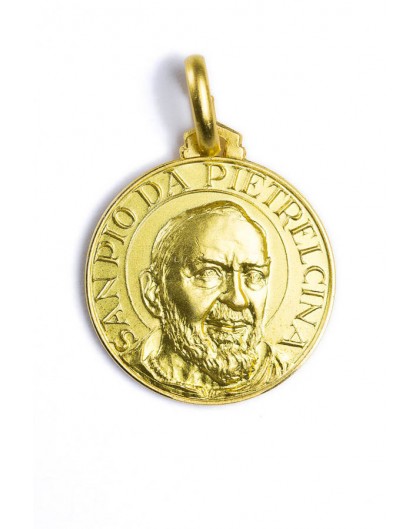 Padre Pio gold plated medal