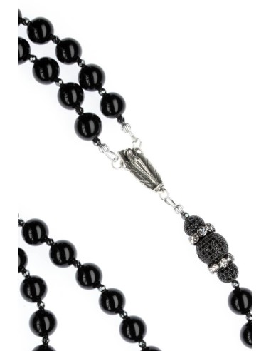 Black Trinity Zircons Rosary  | Vatican Gift