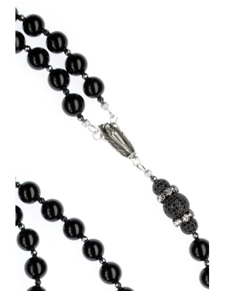 Black Trinity Zircons Rosary  | Vatican Gift Black Trinity Zircons Rosary  | Vatican Gift