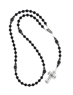 Black Trinity Zircons Rosary  | Vatican Gift 2