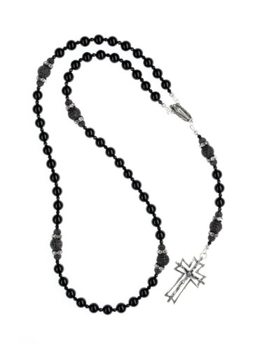 Black Trinity Zircons Rosary  | Vatican Gift