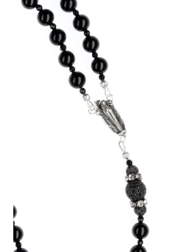 Black Trinity Zircons Rosary  | Vatican Gift