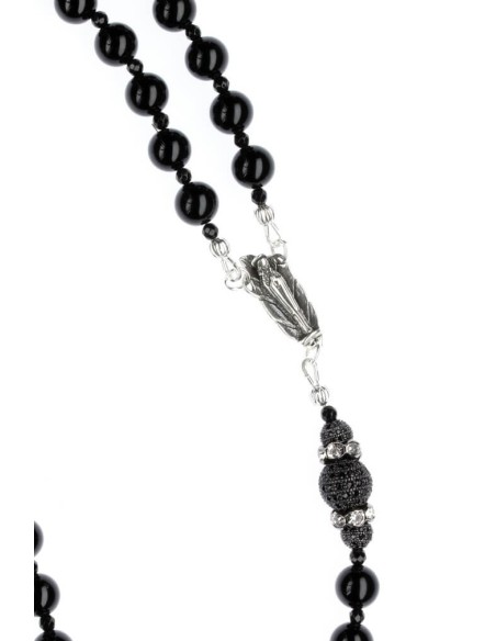 Black Trinity Zircons Rosary  | Vatican Gift