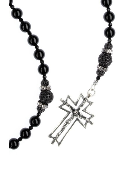 Black Trinity Zircons Rosary  | Vatican Gift