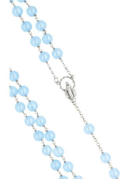 Sky Blue Agate Precious Rosary  | Vatican Gift Sky Blue Agate Precious Rosary  | Vatican Gift