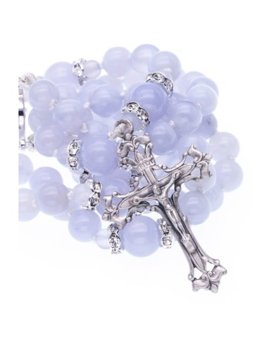 Sweetest Sky Blue Rosary Necklace  | Vatican Gift