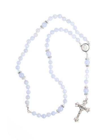 Sweetest Sky Blue Rosary Necklace  | Vatican Gift