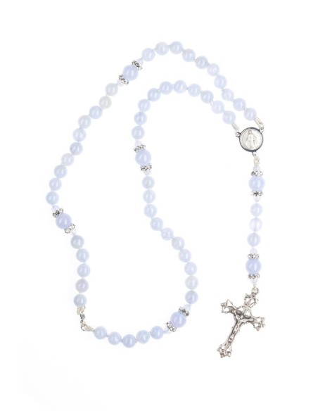 Sweetest Sky Blue Rosary Necklace  | Vatican Gift Sweetest Sky Blue Rosary Necklace  | Vatican Gift