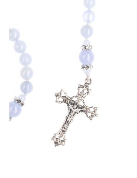 Sweetest Sky Blue Rosary Necklace  | Vatican Gift Sweetest Sky Blue Rosary Necklace  | Vatican Gift