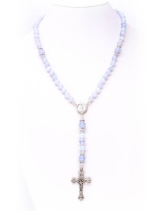 Sweetest Sky Blue Rosary Necklace  | Vatican Gift