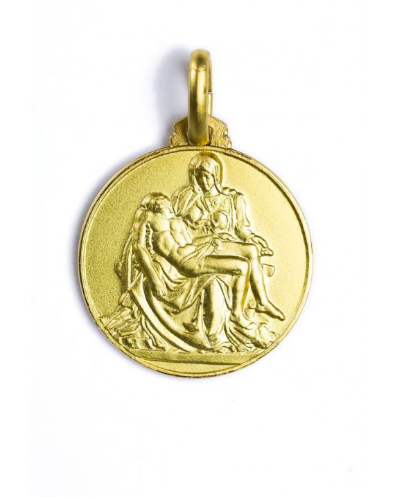 Michelangelo's Piety gold plated medal