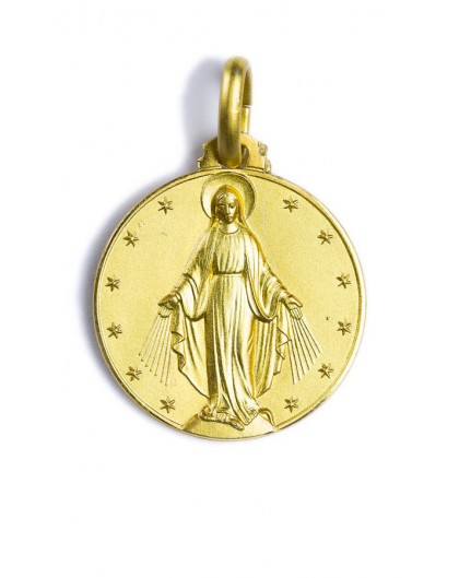 Miraculous Circle gold plated medal