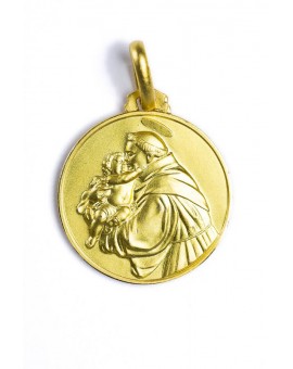 Saint Anthony from Padua gold plated medal