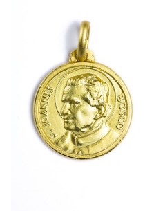 St. John Bosco gold plated medal