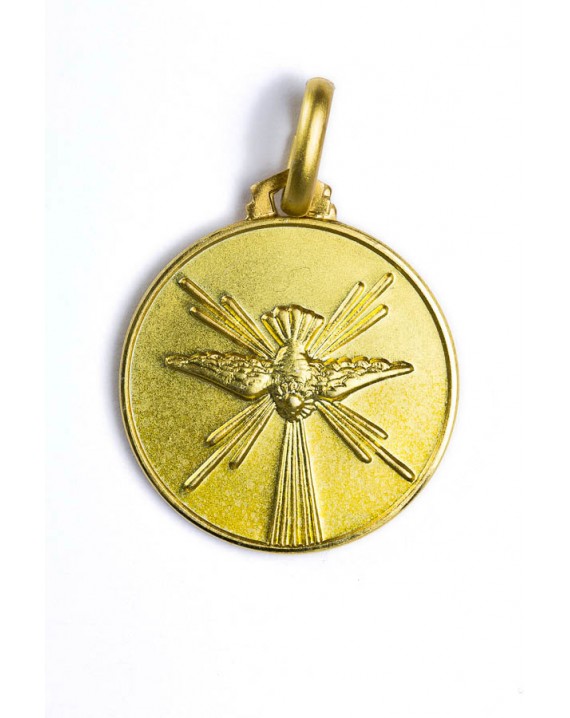 Holy Spirit gold plated medal