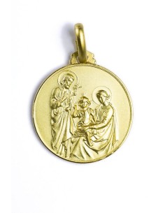 Gold Plated Holy Family Medal