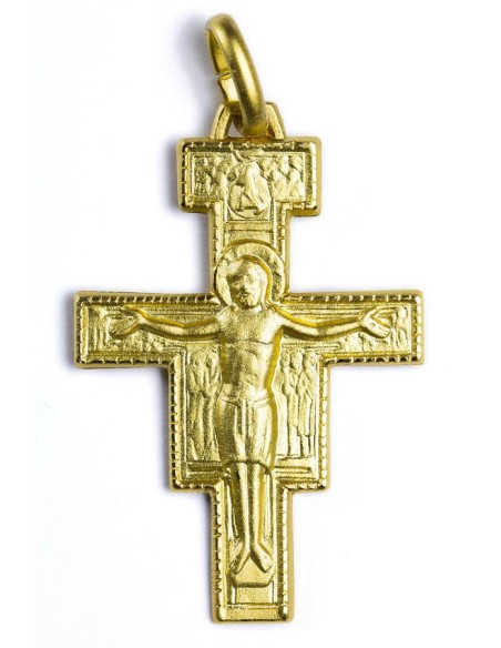 St. Damiano Crucifix gold plated