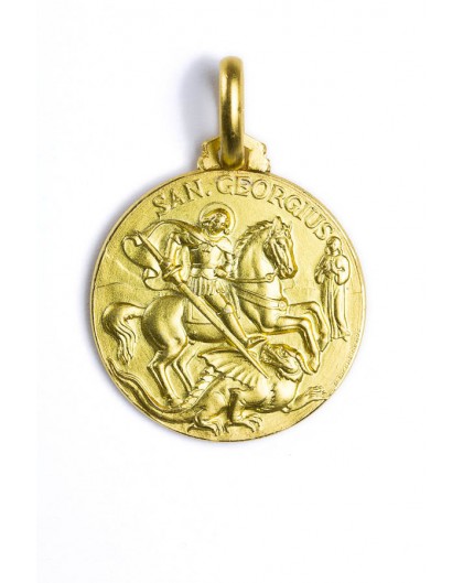 St. George gold plated medal