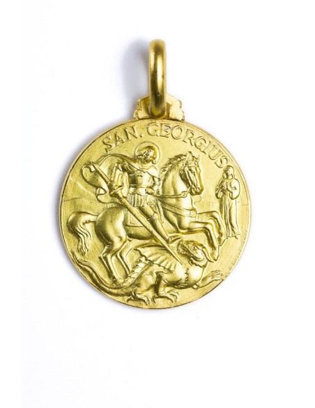 St. George gold plated medal