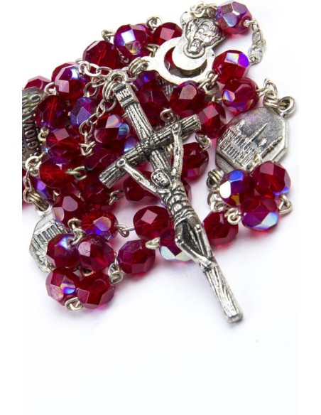 Four Basilicas Red Rosary small Four Basilicas Red Rosary small