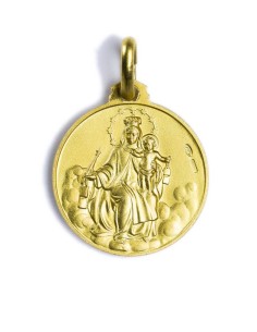 Our Lady of Mount Carmel gold plated medal Our Lady of Mount Carmel gold plated medal
