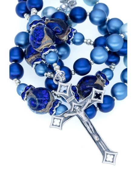 Imperial Shades of Blue Rosary Vatican Gift