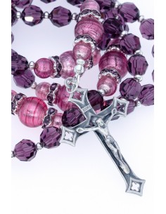 Indigo and sweet Pink Crystal Rosary Indigo and sweet Pink Crystal Rosary
