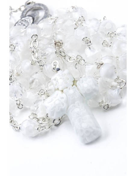 White Murrina Rosary White Murrina Rosary