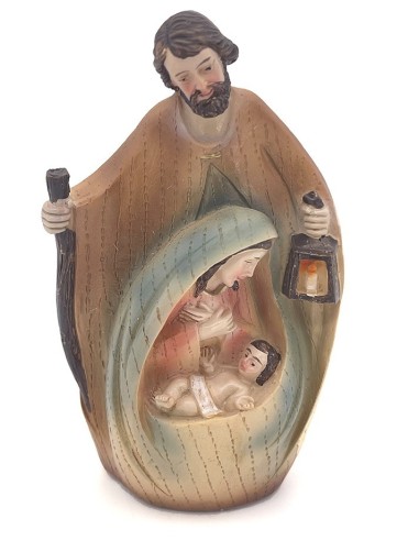 Nativity hand painted in soft pastel colors - small Nativity hand painted in soft pastel colors - small