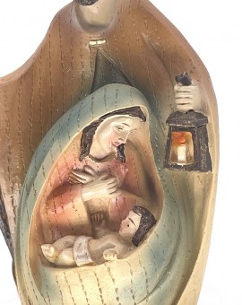 Nativity hand painted in soft pastel colors - small