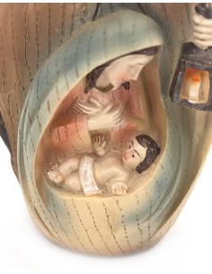 Nativity hand painted in soft pastel colors - small