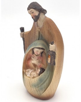 Nativity hand painted in soft pastel colors - small