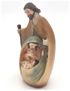 Nativity hand painted in soft pastel colors - small